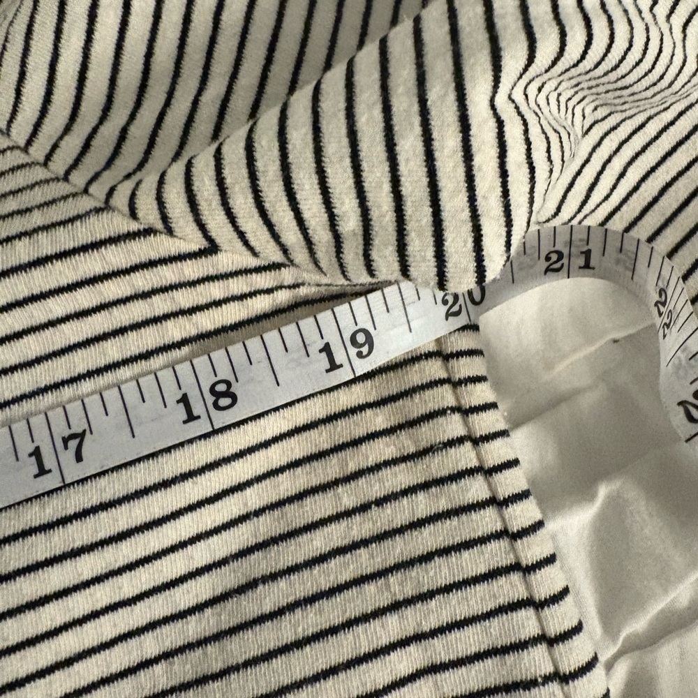 J Crew Factory White and Black Striped Peplum Sleeve Mini Dress - Picture 7 of 7